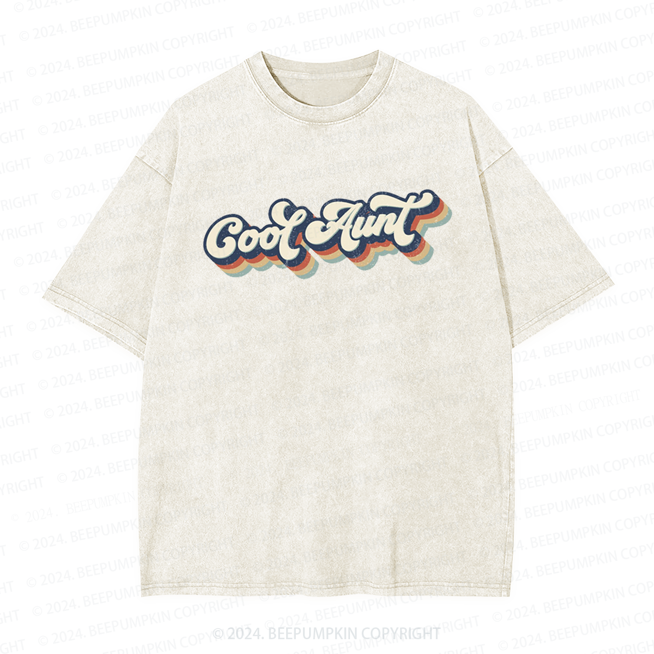 Retro Cool Aunt Auntie Washed Tees