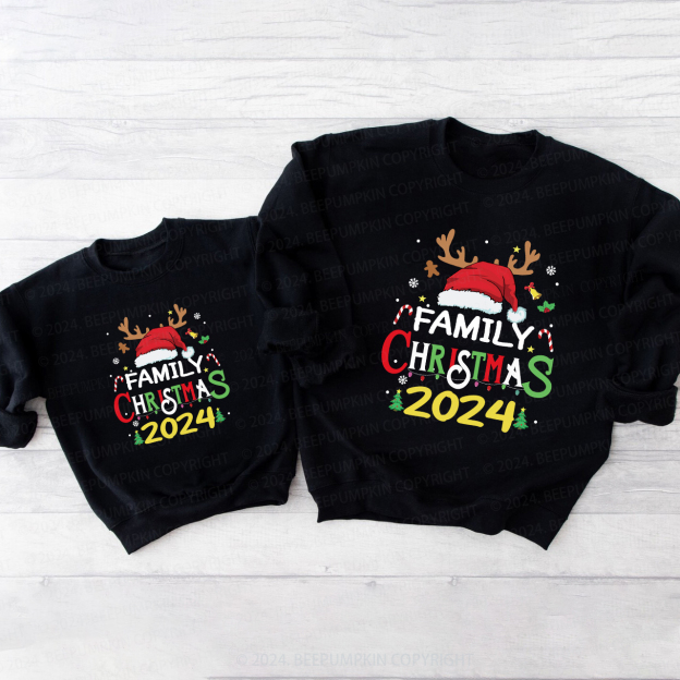 2024 Family Christmas Santa Shirts For Family Members Sweatshirts