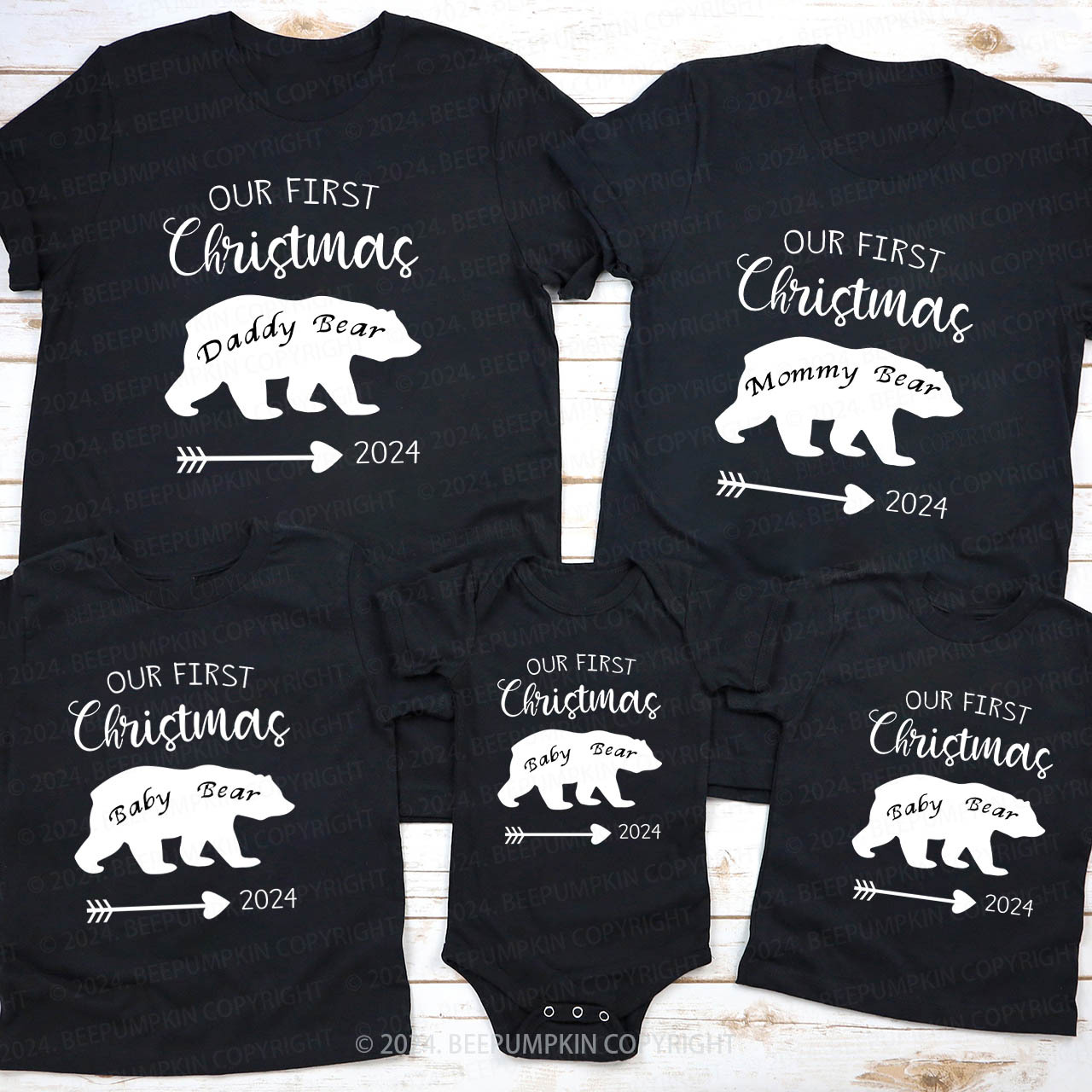 Christmas Bear Family Matching Shirt
