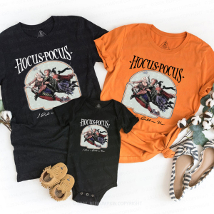 Image of Vintage Hocus Pocus Halloween Family Matching Shirts