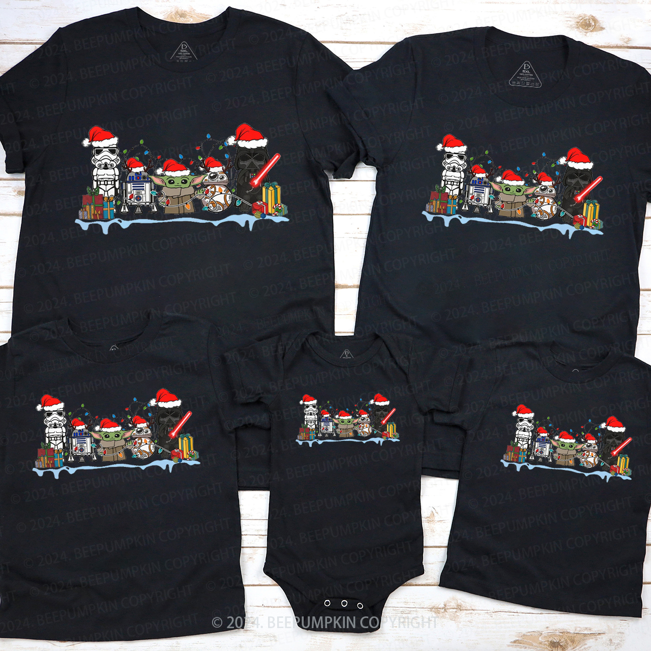 Cute Elf Party Christmas Matching T-Shirts