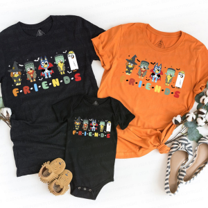 Image of Cartoon Dog Party Halloween Family Matching Shirts