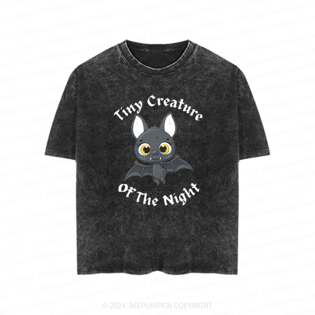 Tiny Creature Of The Night Toddler&Kids Washed Tees          