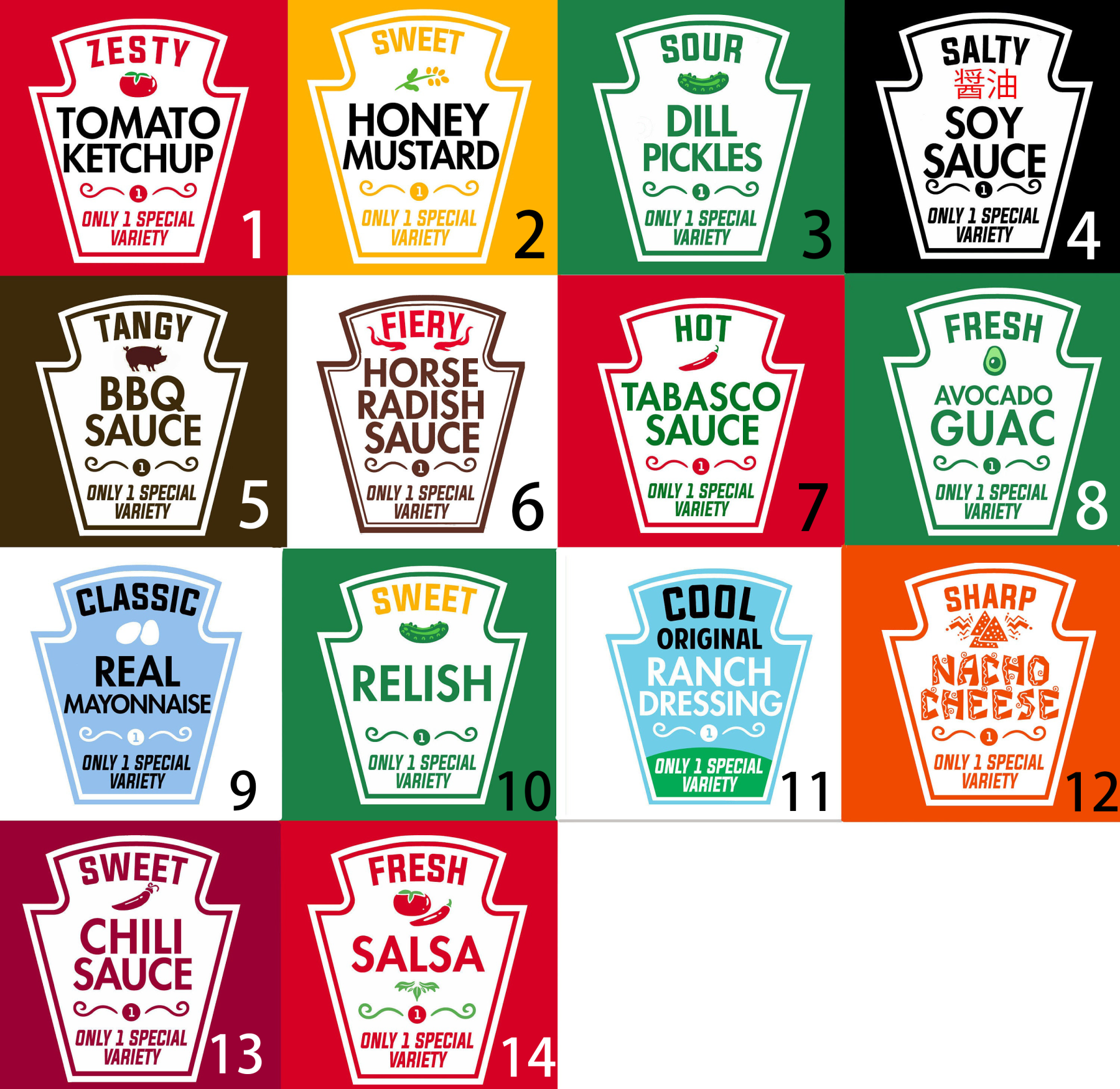 Halloween Condiment Family Matching Shirts