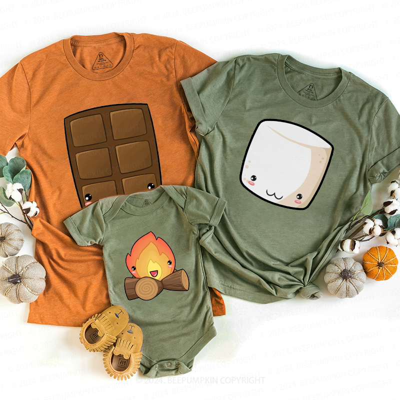 Group S'mores Halloween Family Matching Shirts