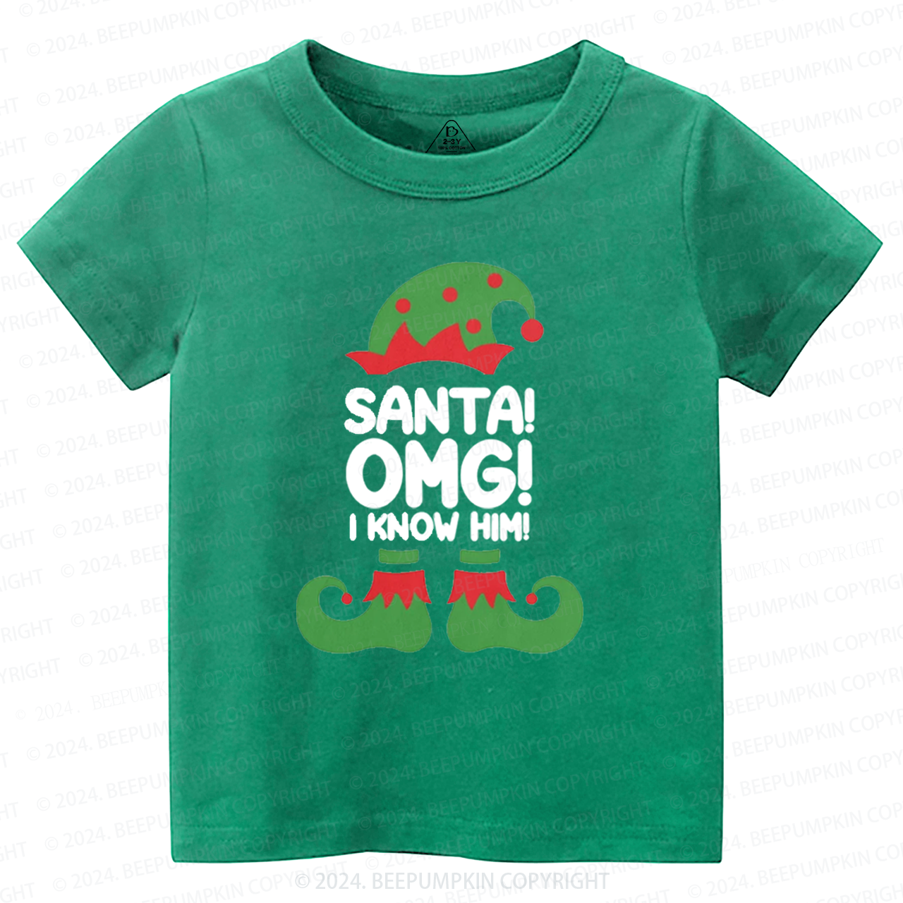 Santa OMG I Know Him Funny Christmas Toddler&Kids Tees 