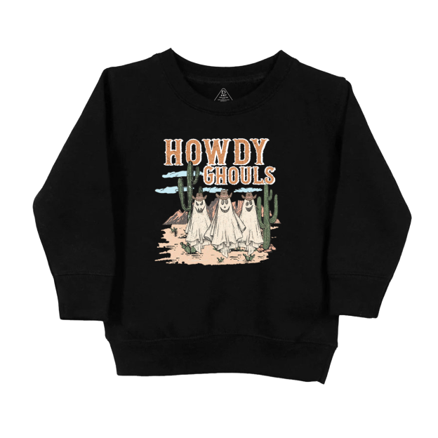 Howdy Ghouls Halloween  Kids Sweatshirt