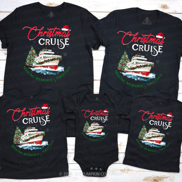 Christmas Cruise 2024 Shirt Family Matching T-Shirts
