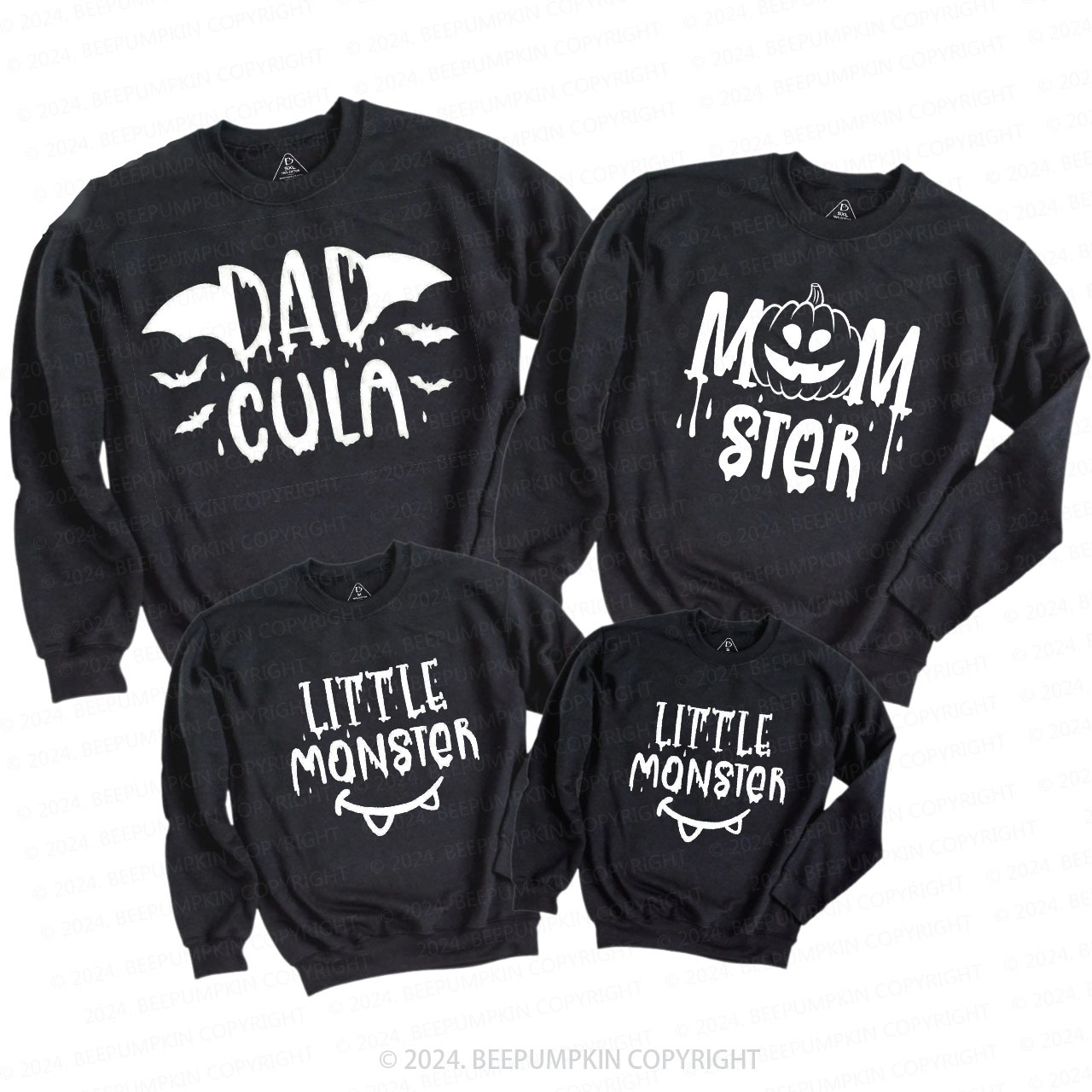 Halloween Momster Dadcula Littler Monster Family Matching Sweatshirt