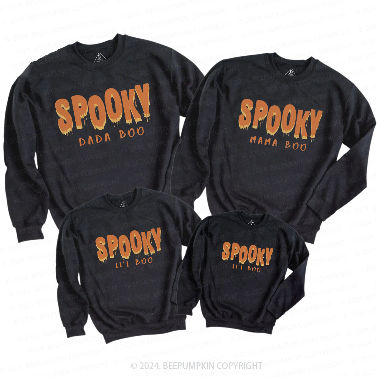 Cute Boo Spooky Family Matching Sweatshirt