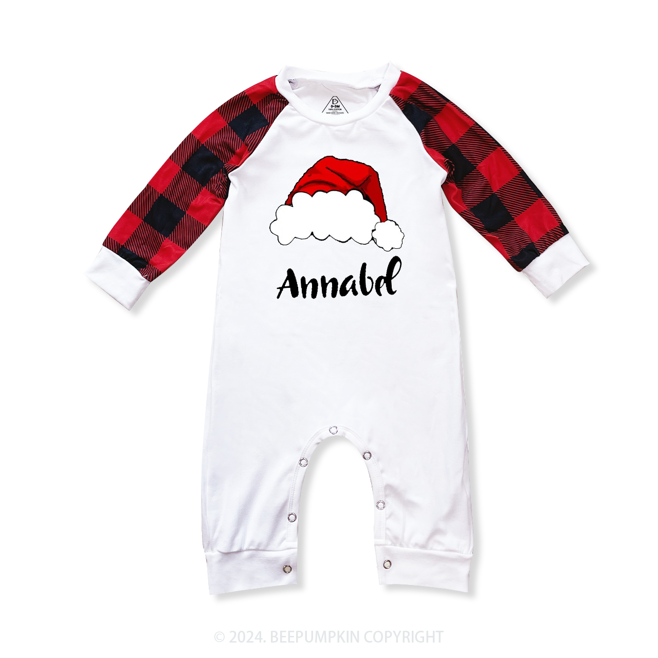 Personalized Christmas Red Crew Hat Family Matching Pajamas