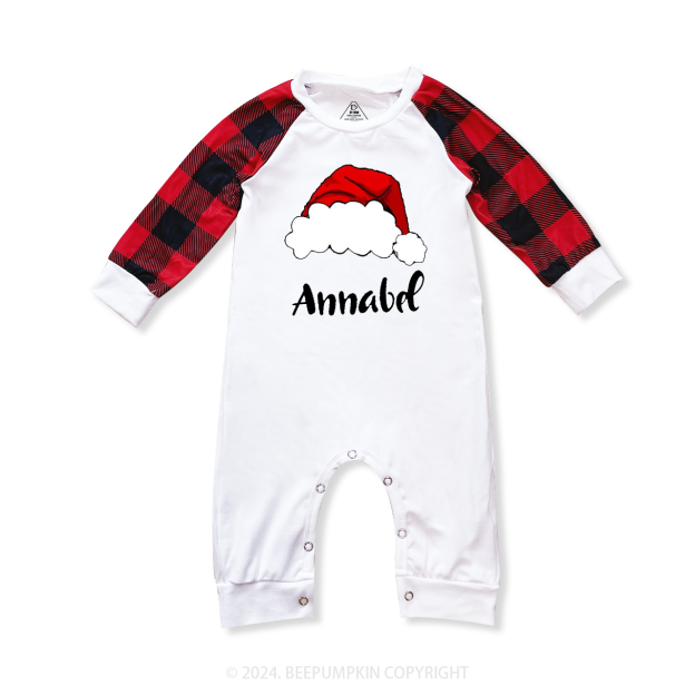 Personalized Christmas Red Crew Hat Family Matching Pajamas