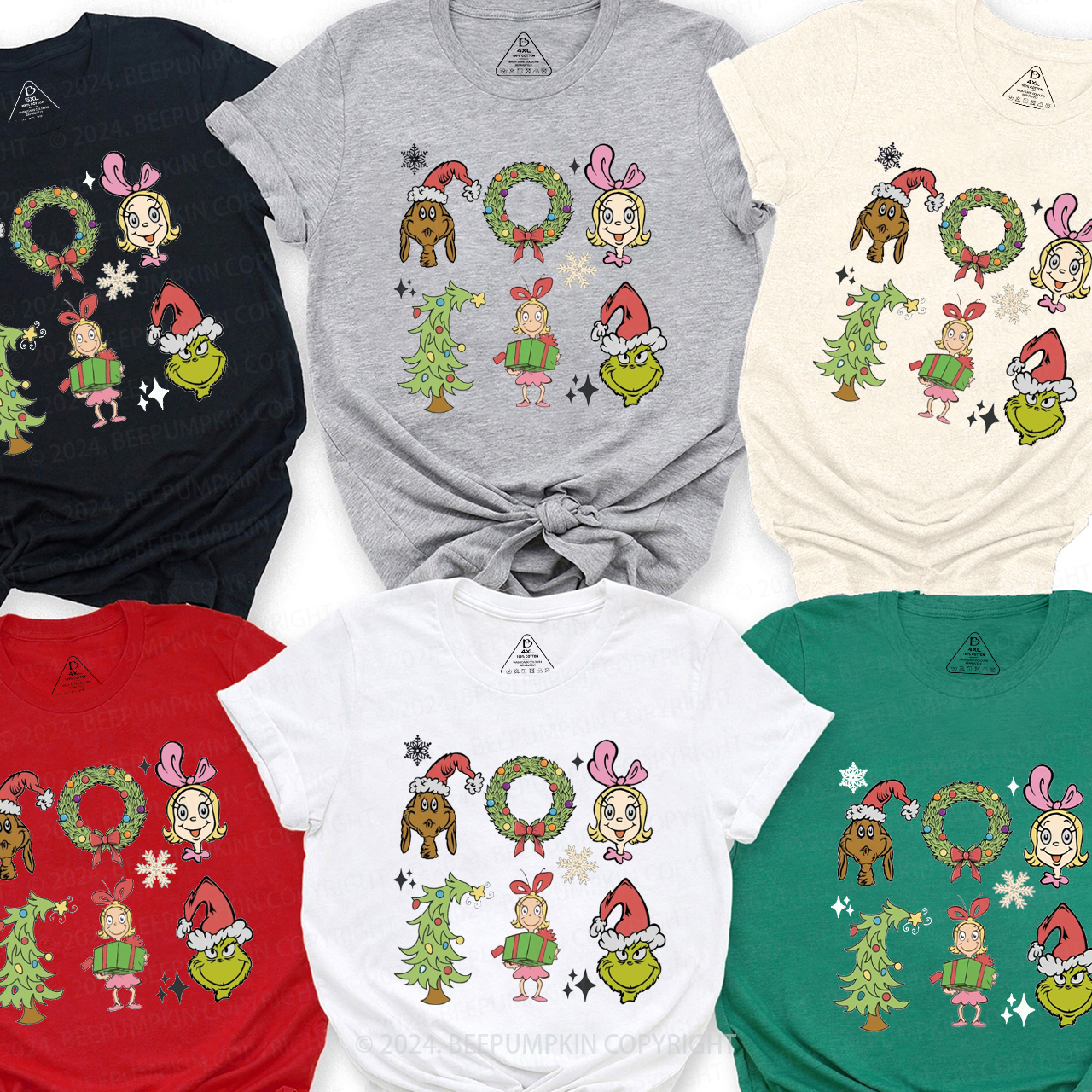 Special Retro Merry Christmas Family Matching T-Shirts