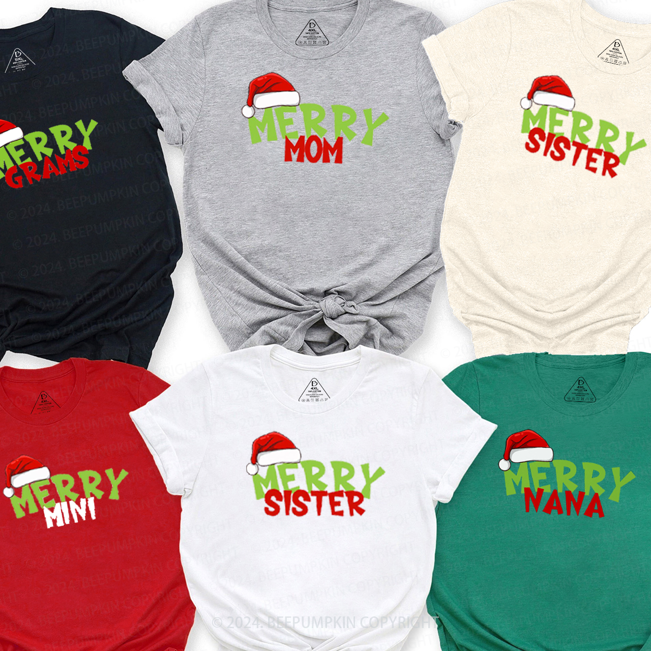 Merry Christmas Family Matching T-Shirts
