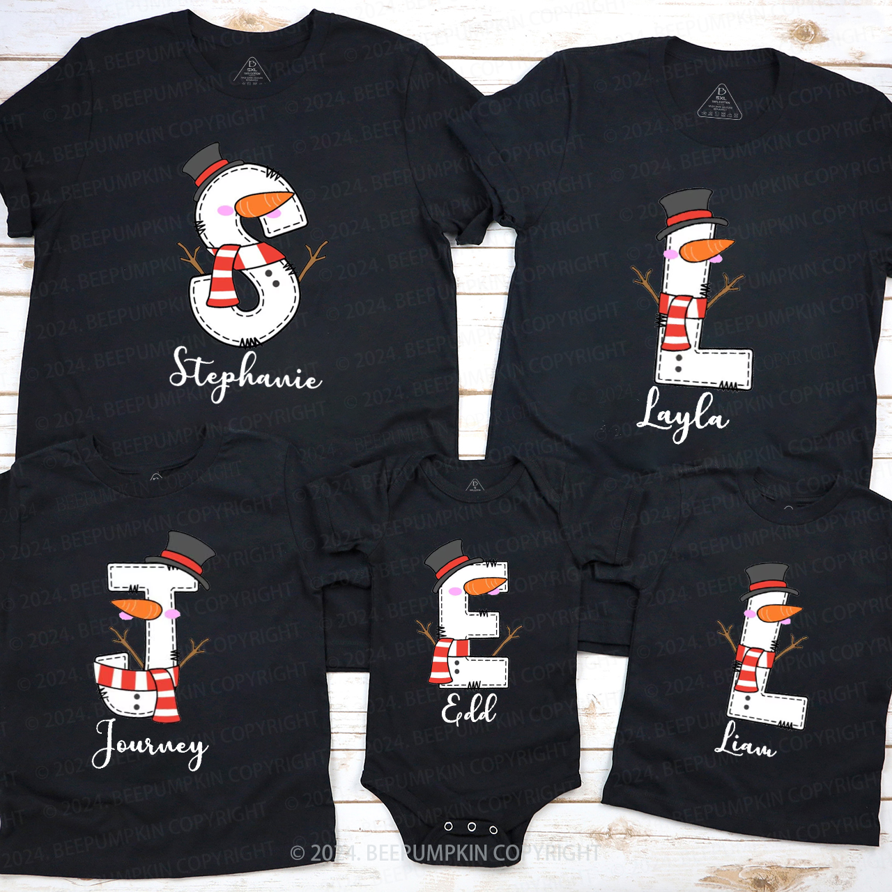 Snowman Matching T-Shirts Beepumpkin