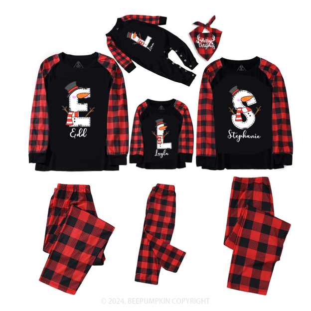 Snowman Matching Pajamas Beepumpkin