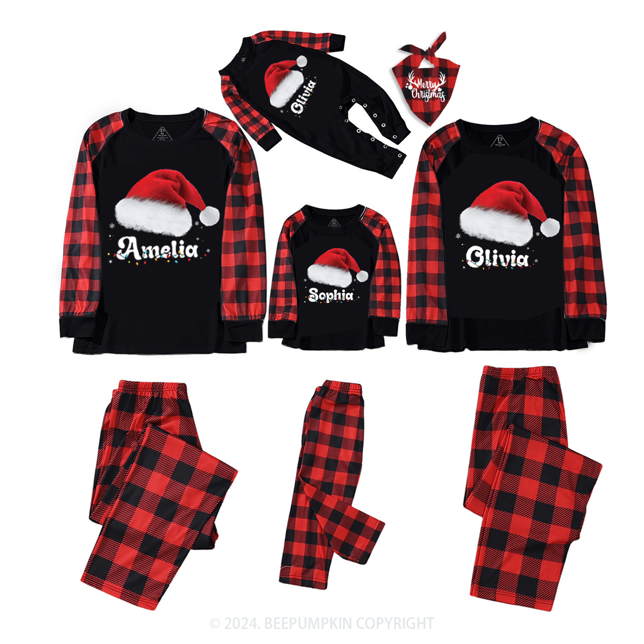 Christmas Hat Pajamas Beepumpkin