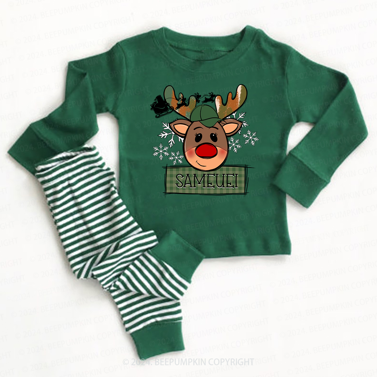 Christmas Youth  Name Loungewear Pajamas