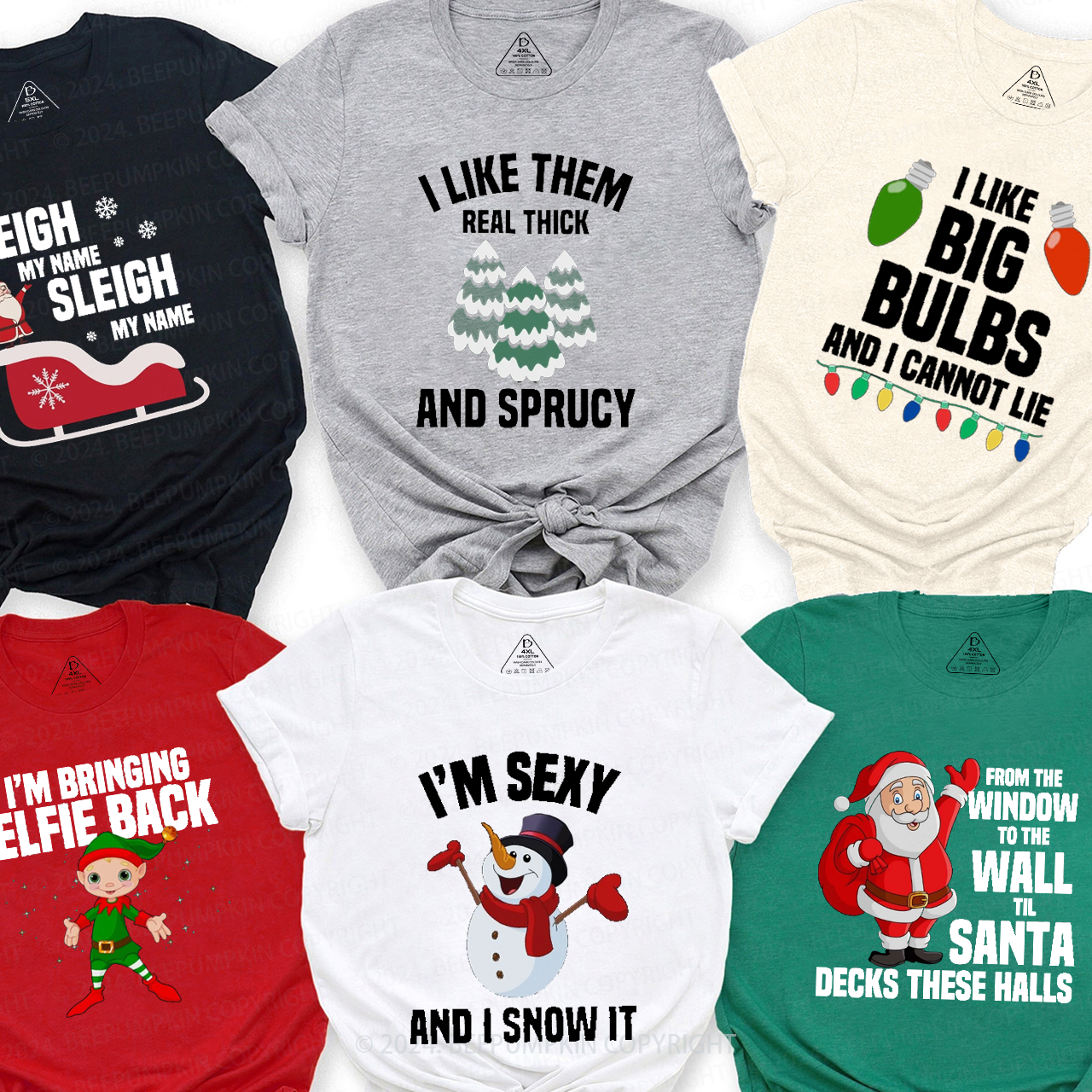 Funny Christmas Matching T-Shirts Beepumpkin