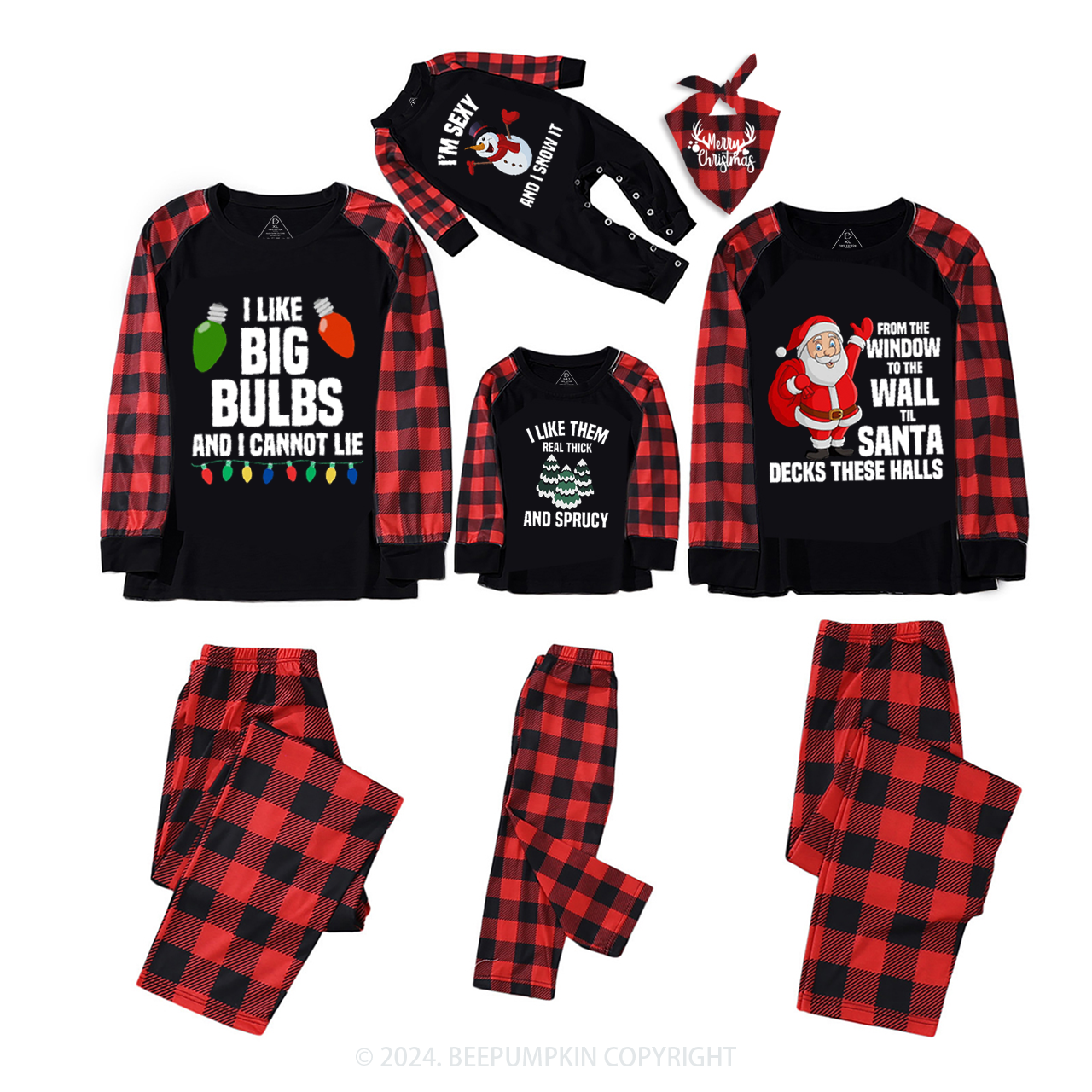 Funny Christmas Matching Pajamas Beepumpkin