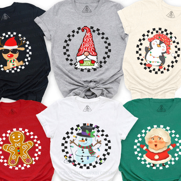 Personalized Christmas Family Matching T-Shirts Beepumpkin