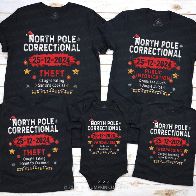 North Pole Correctional Matching T-Shirts Beepumpkin