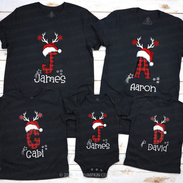 Family Christmas Name Family Matching T-Shirts Beepumpkin