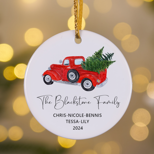 Image of Personalized Family Keepsake Christmas Ornament Gift