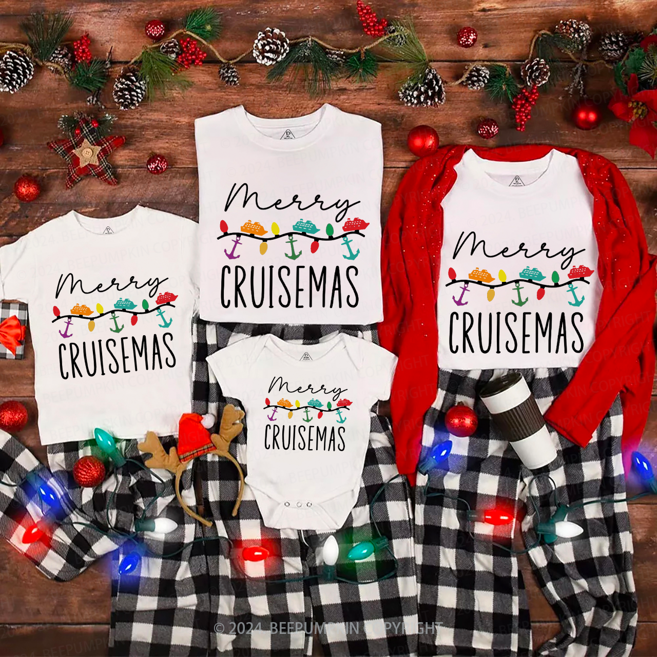 Merry Cruisemas Family Cruise Matching T-Shirts Beepumpkin
