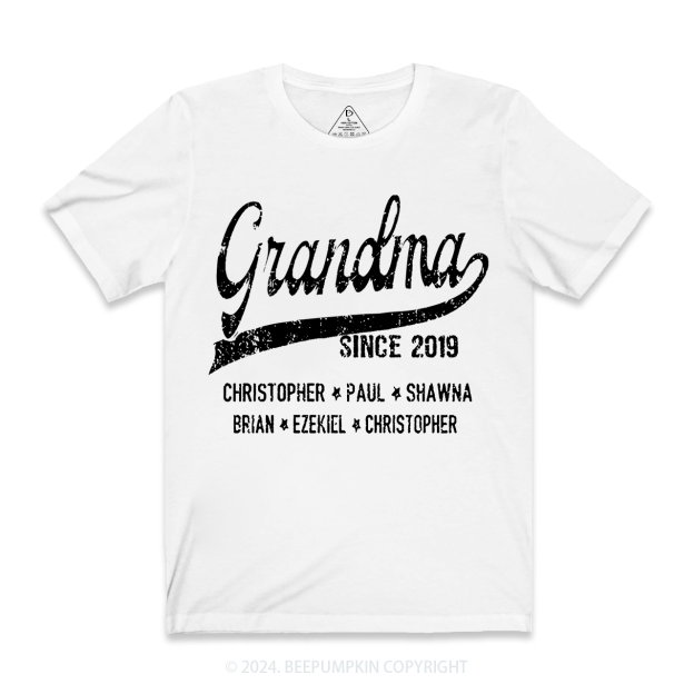 Personalized Grandparents Matching Shirts