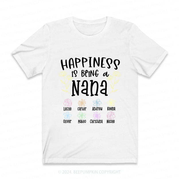 Personalized Nana Flower Gift Shirt Beepumpkin