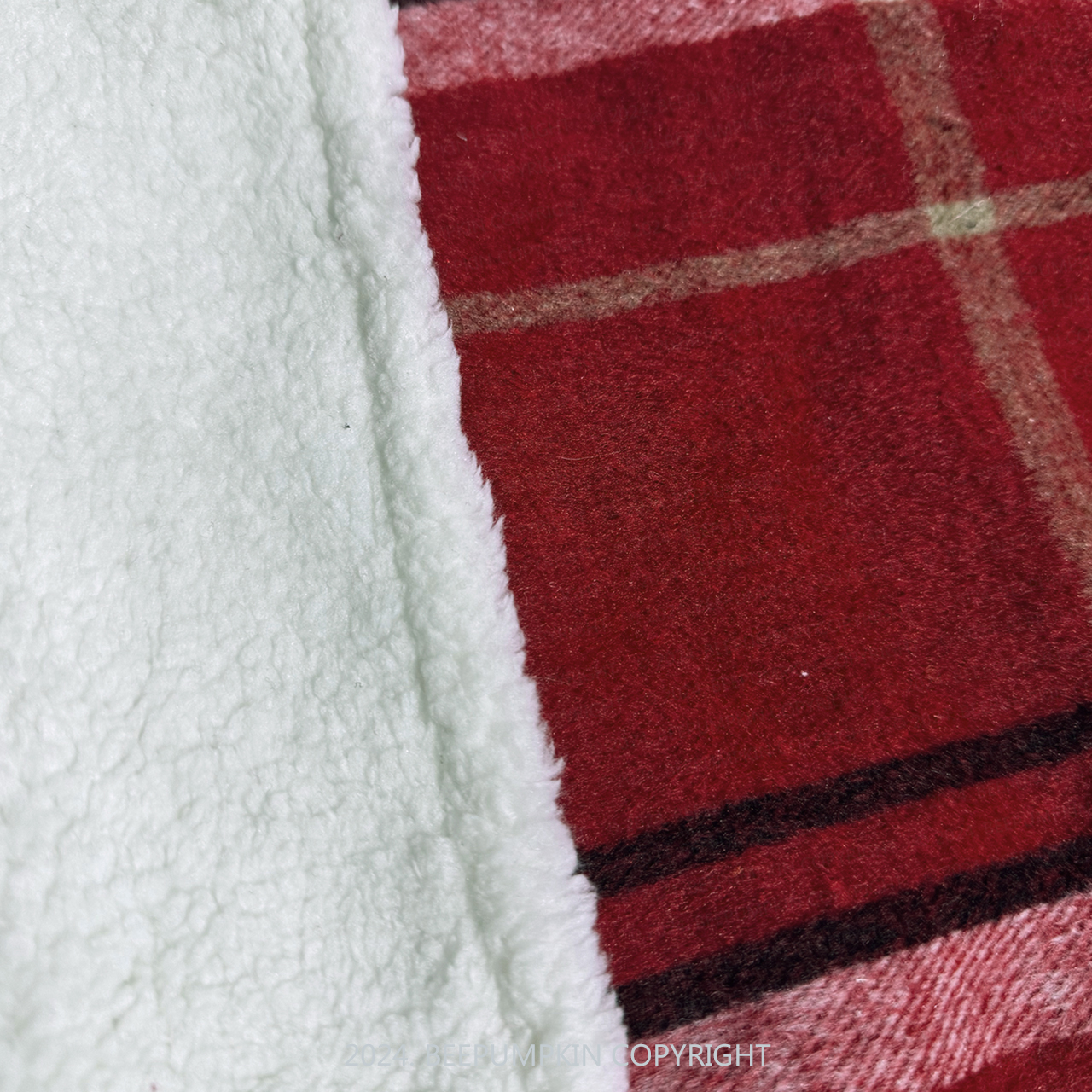 Personalized Three-color plaid Santa Hat Beepumpkin