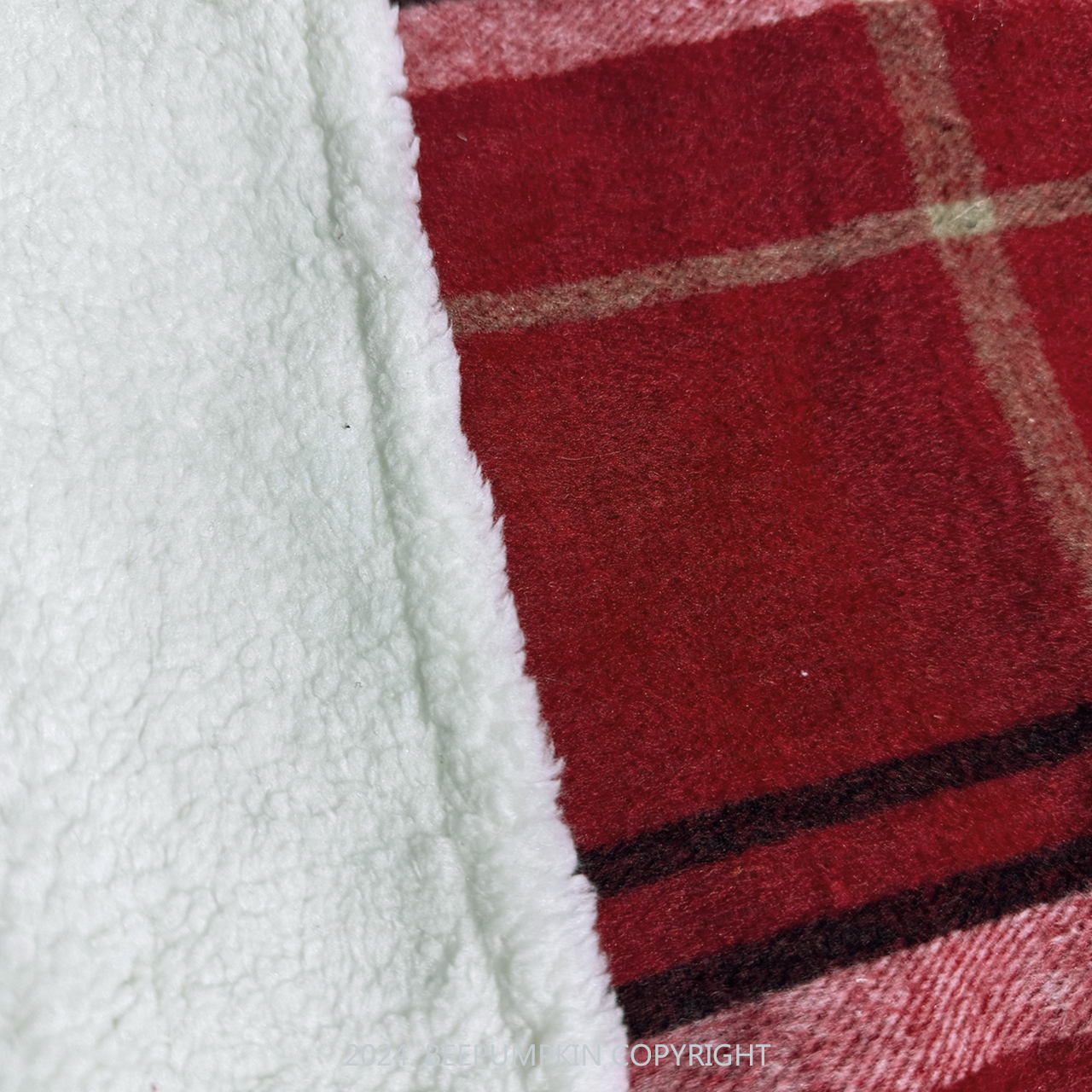 Personalized Three-color plaid Santa Hat Beepumpkin