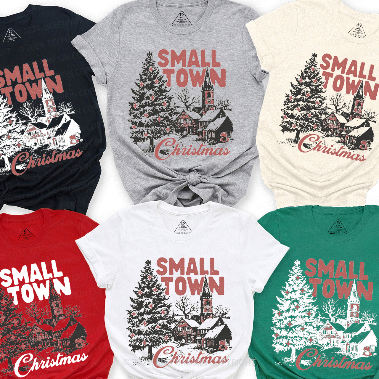 Retro Christmas Matching T-Shirts Beepumpkin