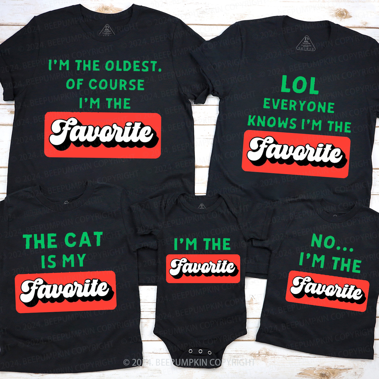 Personalized Favouite Funny Family Christmas Christmas Family Matching T-Shirts Beepumpkin