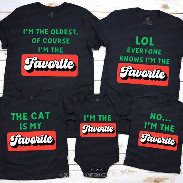 Personalized Favouite Funny Family Christmas Christmas Family Matching T-Shirts Beepumpkin