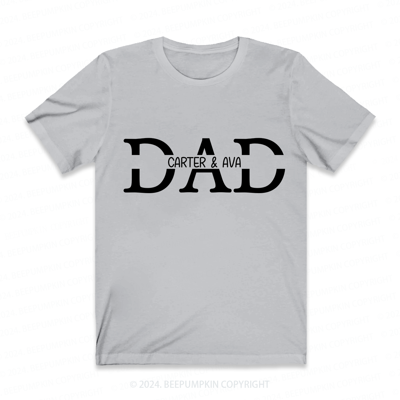 Personalized Dad and me Shirts With Kids Name