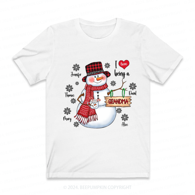 Personalized Christmas  Name Grandma Gift Shirt Beepumpkin 