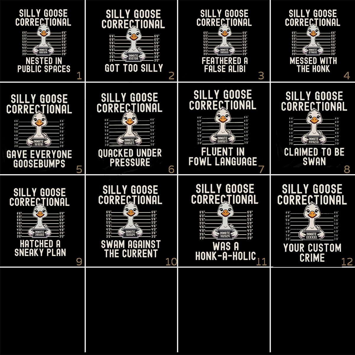 Silly Goose Funny Christmas Group Family Matching Blue Pajamas Beepumpkin