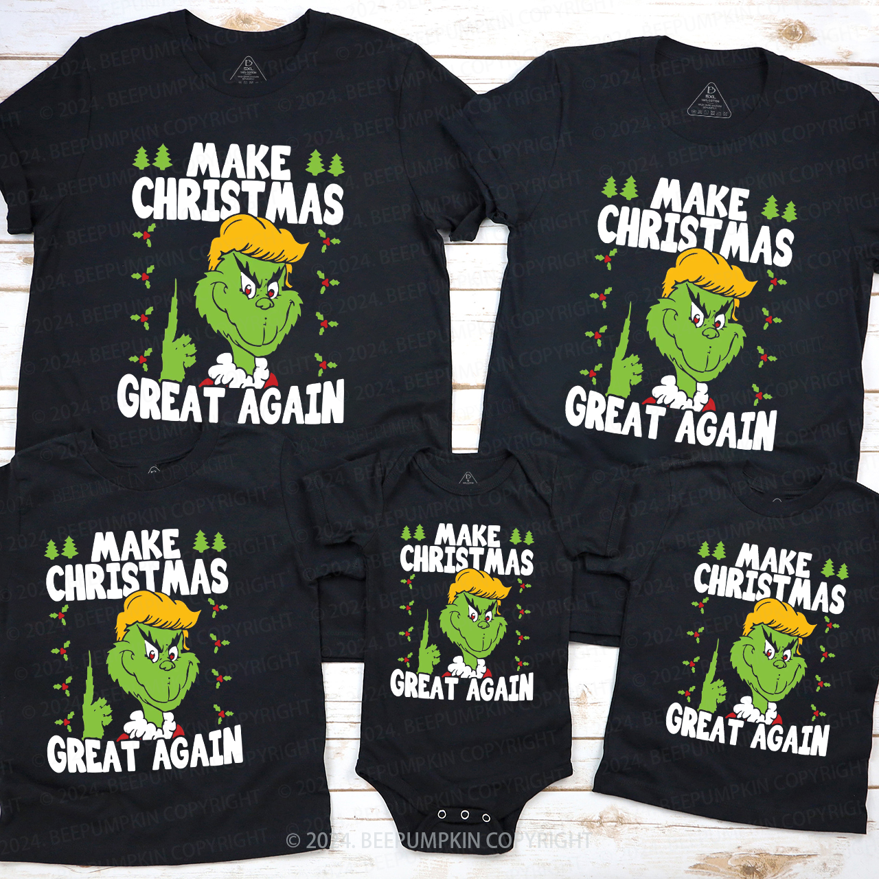 Make Christmas Great Again Family Matching T-Shirts Beepumpkin