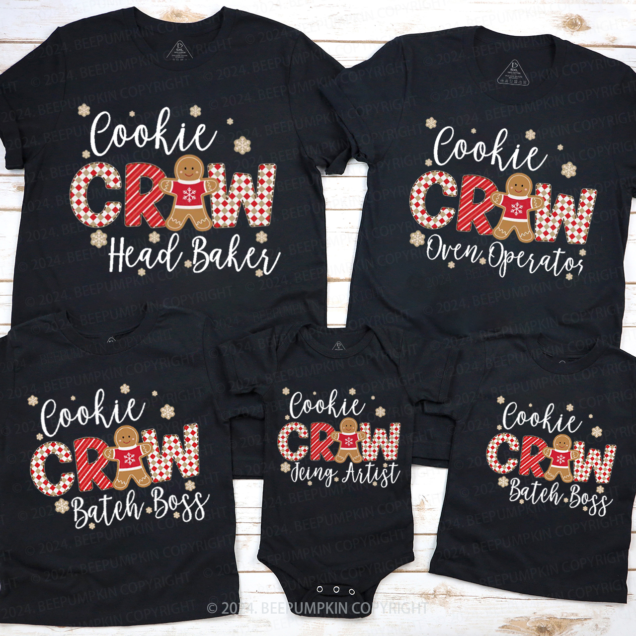Cookie Baking Family Matching T-Shirts Beepumpkin