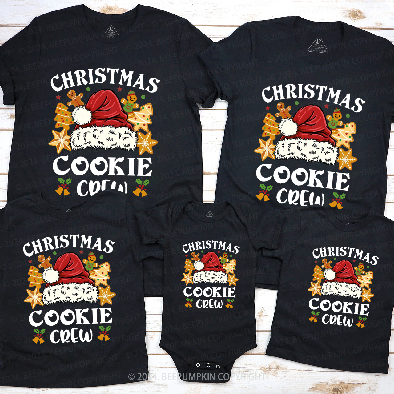 Cookie Baking Crew Family Matching T-Shirts Beepumpkin