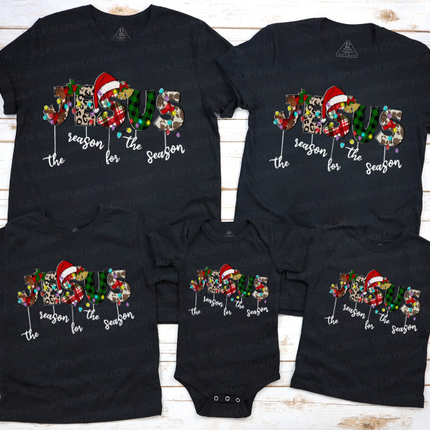 Jesus is the reason Family Group Family Matching T-Shirts Beepumpkin
