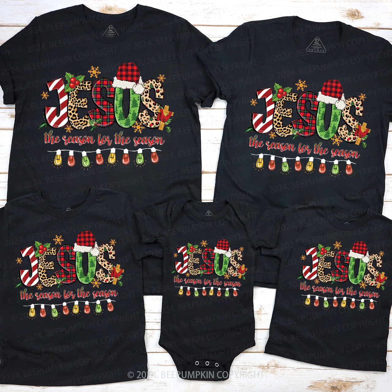 ]Jesus The Reason log The Season Family Matching T-Shirts Beepumpkin