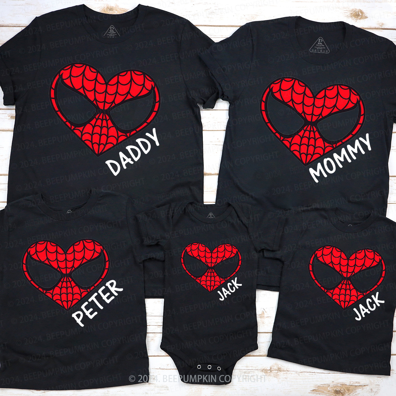 Super Hero Family Matching T-Shirts Beepumpkin