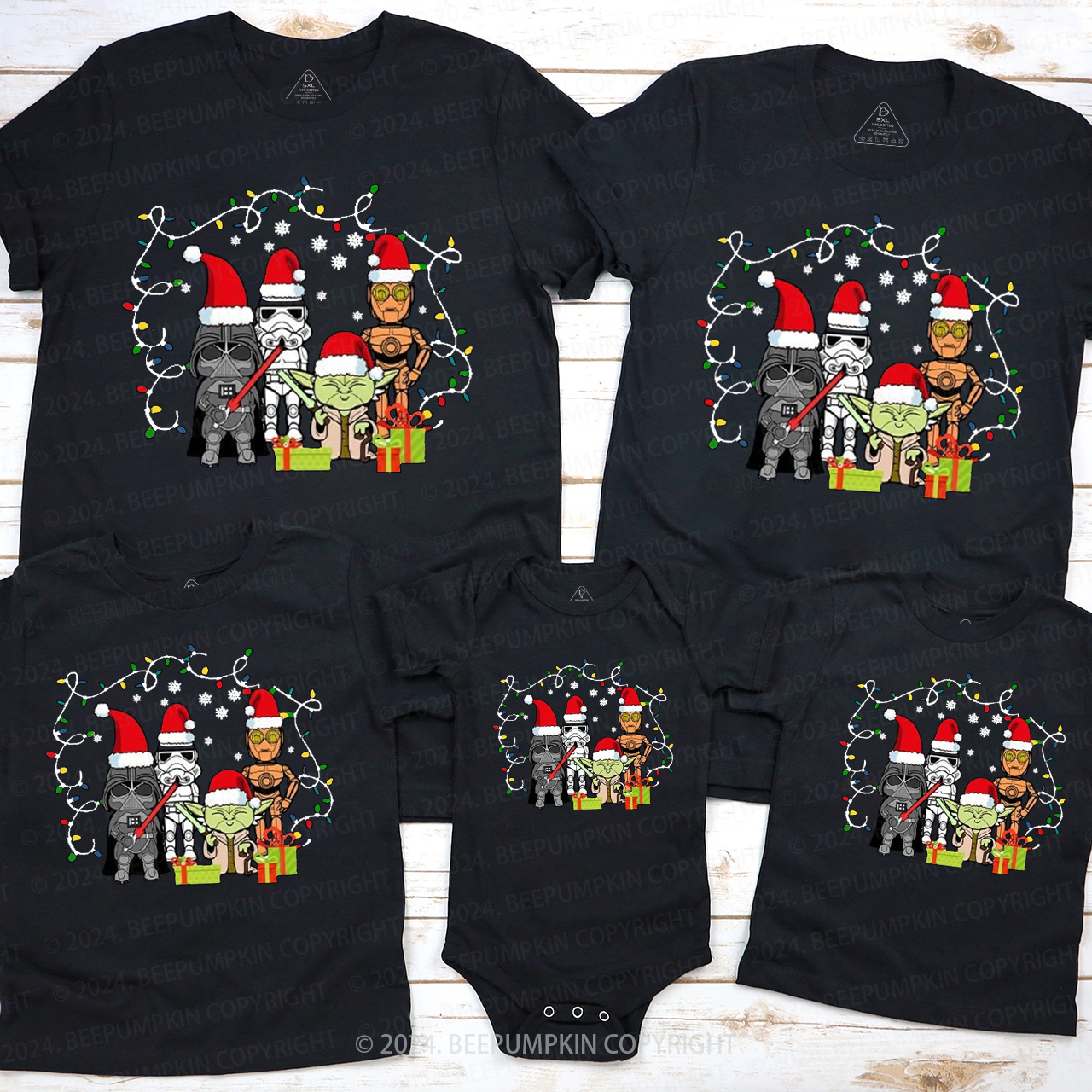 Fighting Characters Christmas Matching T-Shirts Beepumpkin