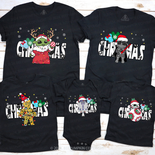 Personalized Fighting Character Snowflake Christmas Matching T-Shirts Beepumpkin