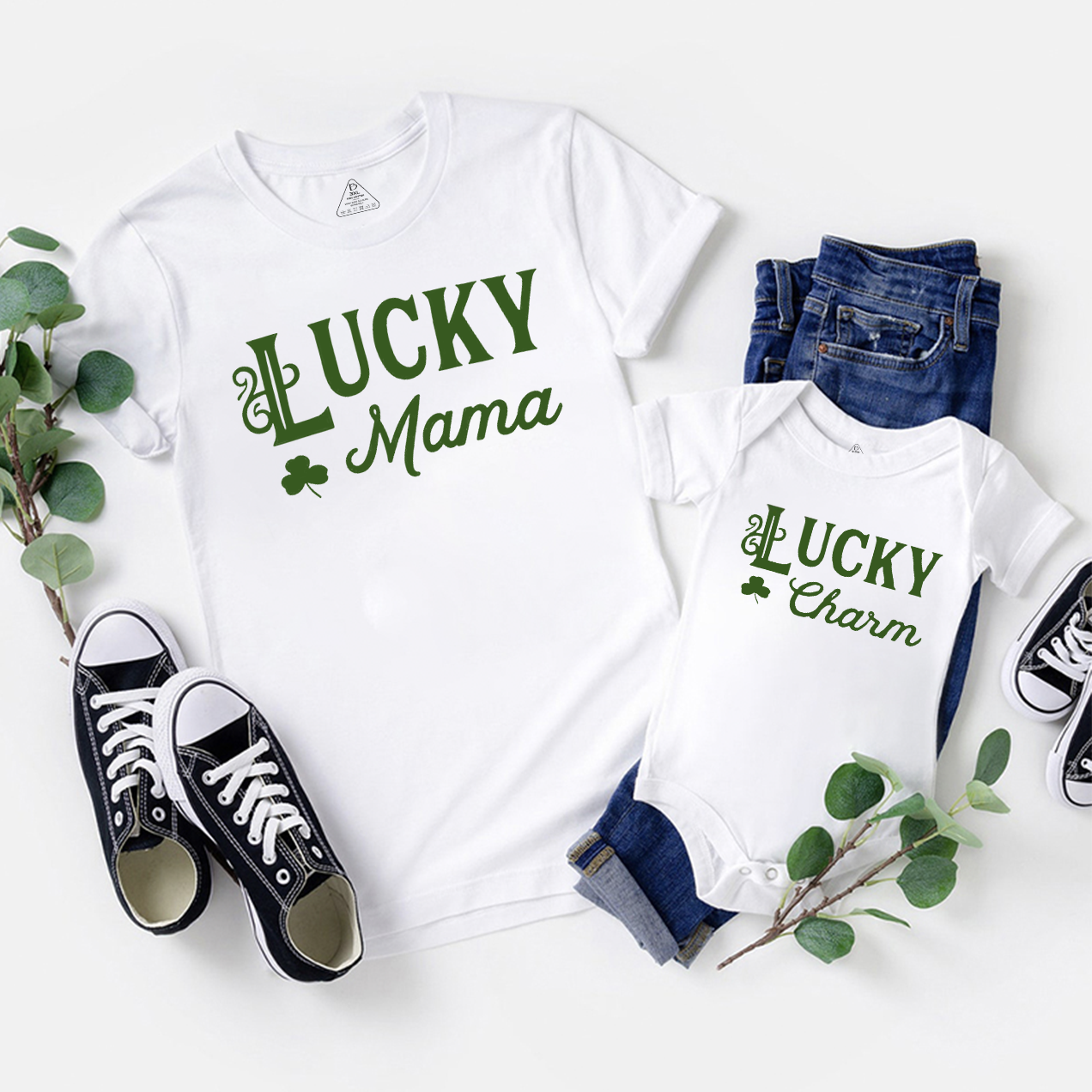 Lucky Mama St.Patrick's Day Matching Shirt For Mama And Me