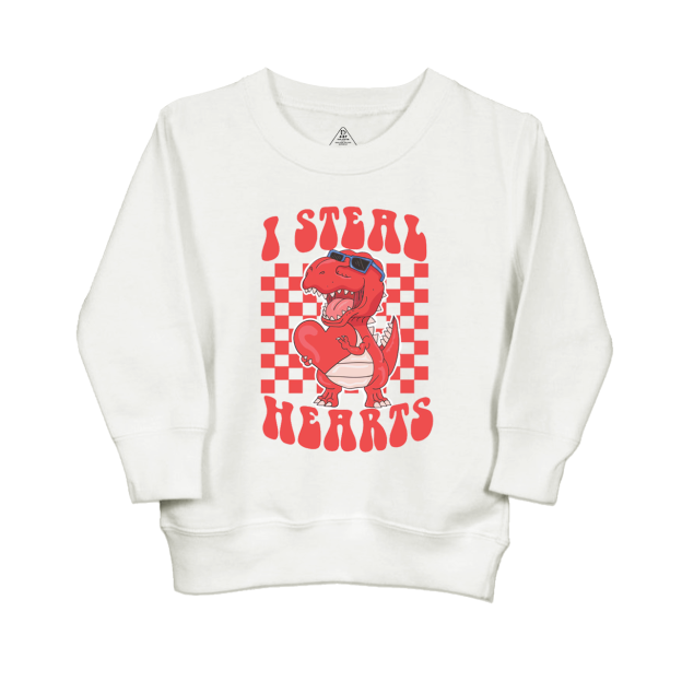 I Steal Hearts Valentine Kids Sweatshirt