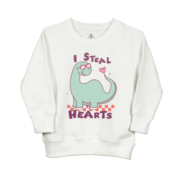 Love I Steal Hearts Kids Sweatshirt